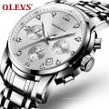 OLEVS 2858 mode hommes montre analogique Quartz montre-bracelet hommes diamant marque de luxe alliage horloge 2020 Montre Homme montre-bracelet